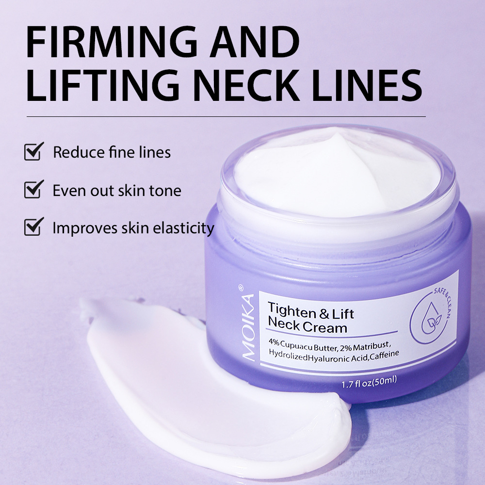 Crema reafirmante para cuello y escote: efecto lifting antiarrugas para una piel suave