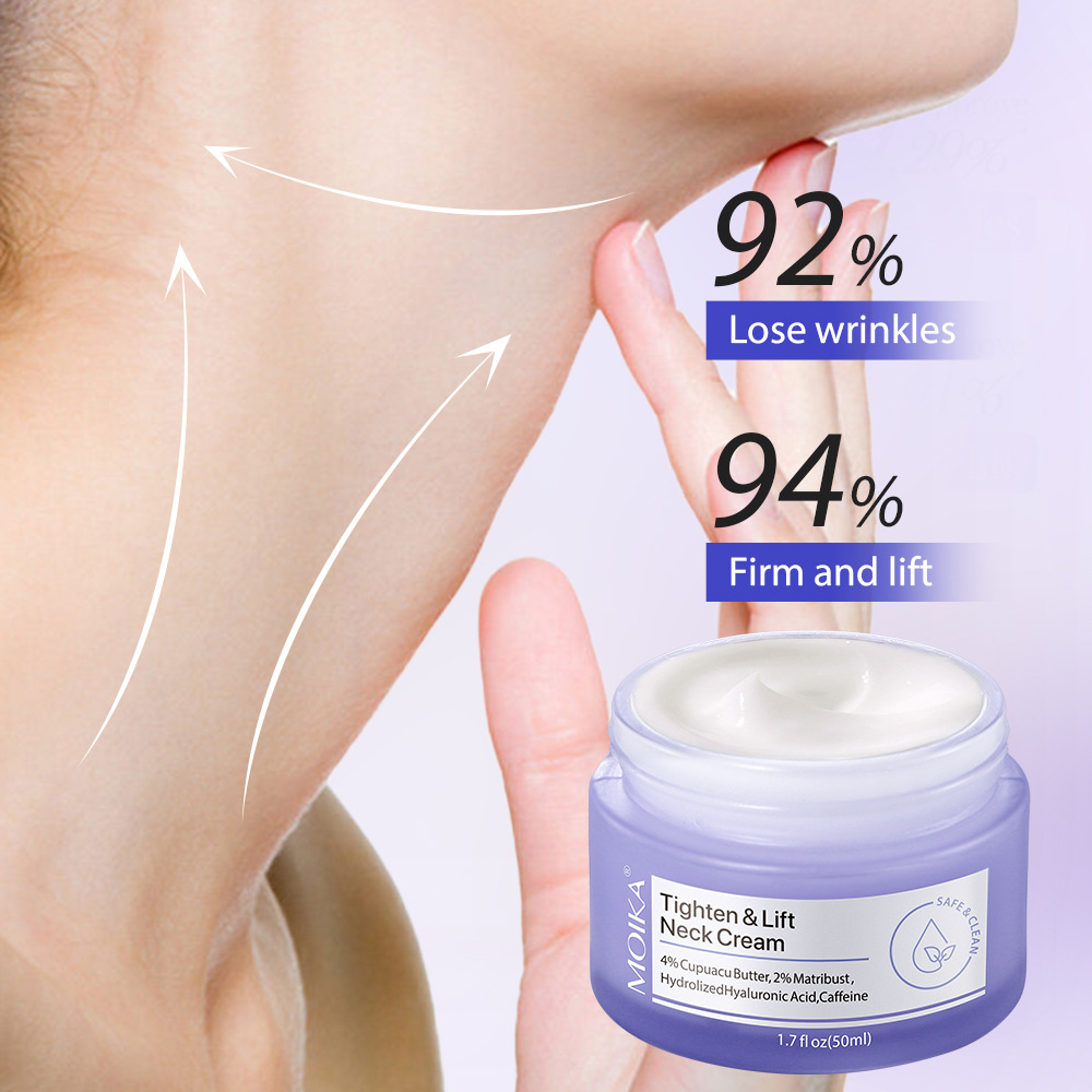 Crema reafirmante para cuello y escote: efecto lifting antiarrugas para una piel suave