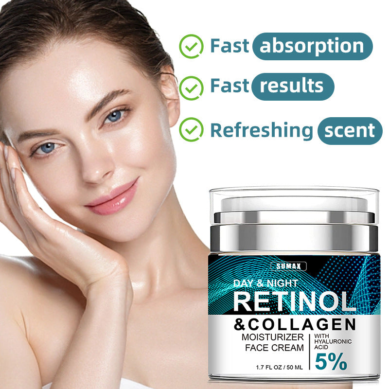 Collagen Face Cream with Retinol and Hyaluronic Acid – Anti-Aging Day & Night Moisturizer
