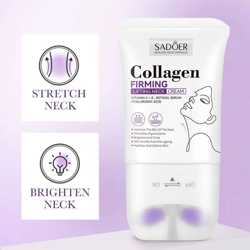 Roller Neck Cream | Anti-Wrinkle Neck Firming Cream with Roller Applicator