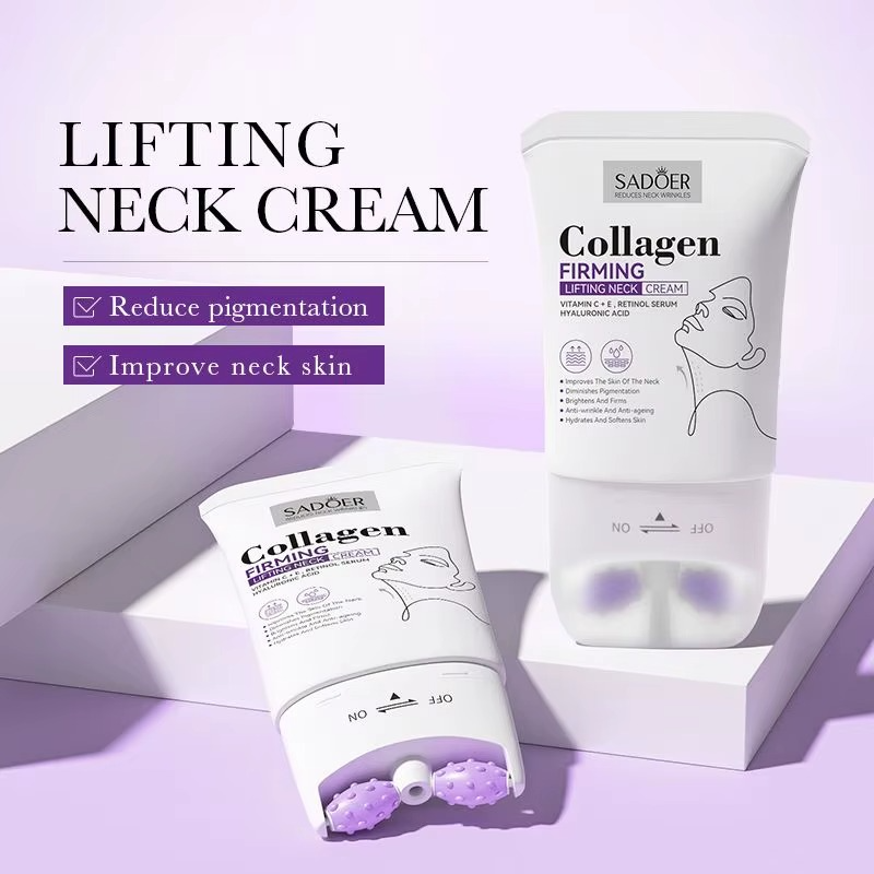 Roller Neck Cream | Anti-Wrinkle Neck Firming Cream with Roller Applicator