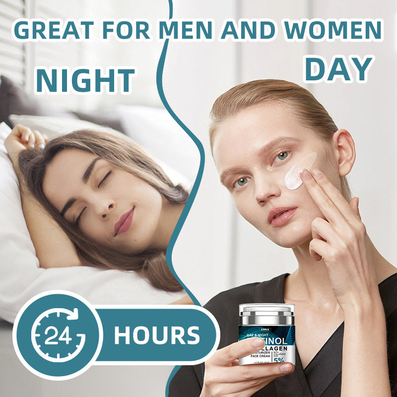 Collagen Face Cream with Retinol and Hyaluronic Acid – Anti-Aging Day & Night Moisturizer
