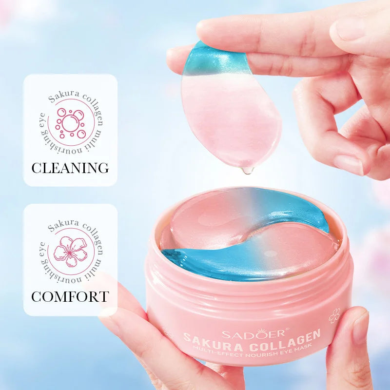 Mascarilla de colágeno para ojos Sakura: antiojeras, antihinchazón e hidratación