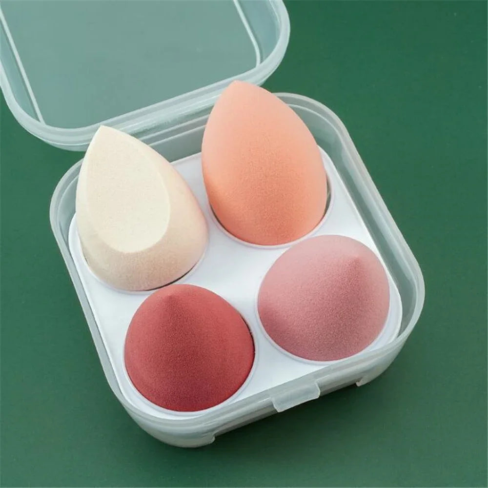 Soft Makeup Sponges – Set of 4 with Storage Box | Blender Beauty Egg