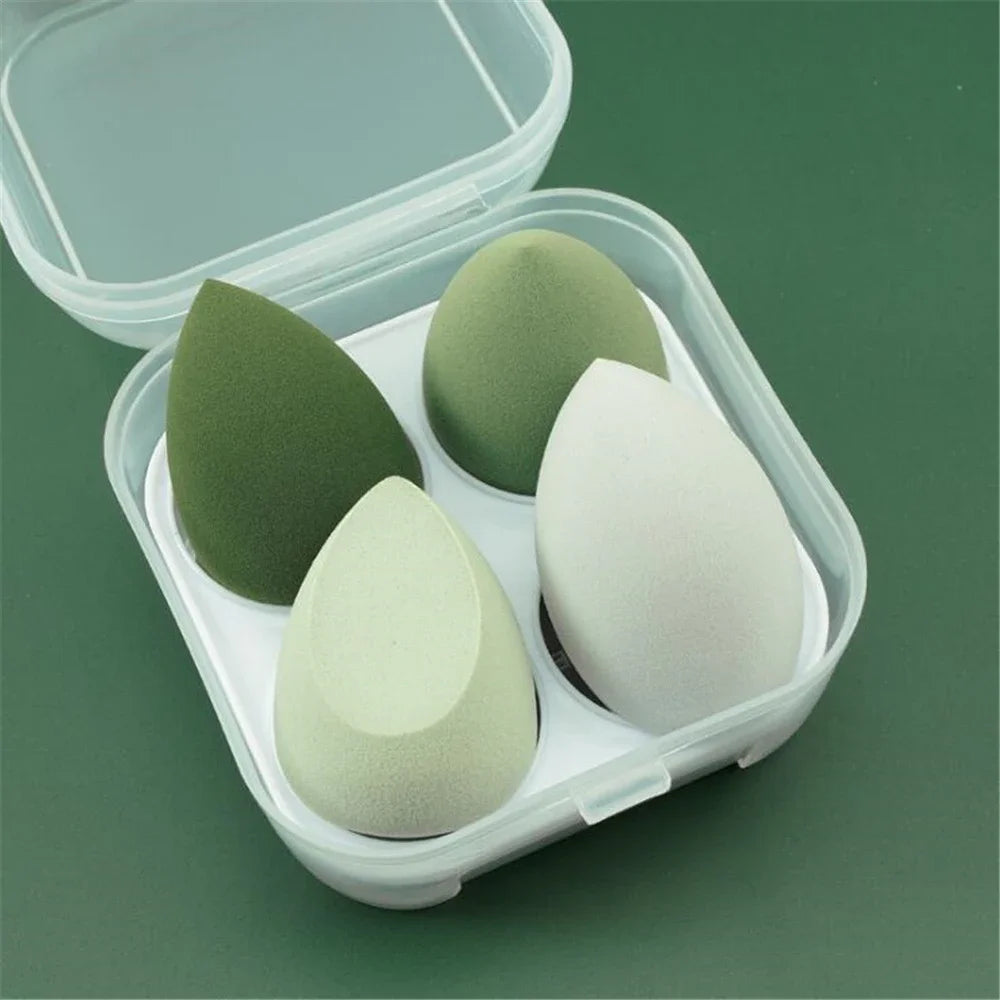 Soft Makeup Sponges – Set of 4 with Storage Box | Blender Beauty Egg