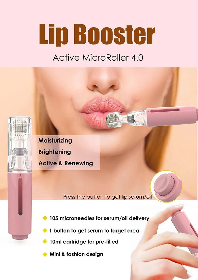 Derma Roller Titanium: Cuidado labial específico, estimulación y aplicador de sérum