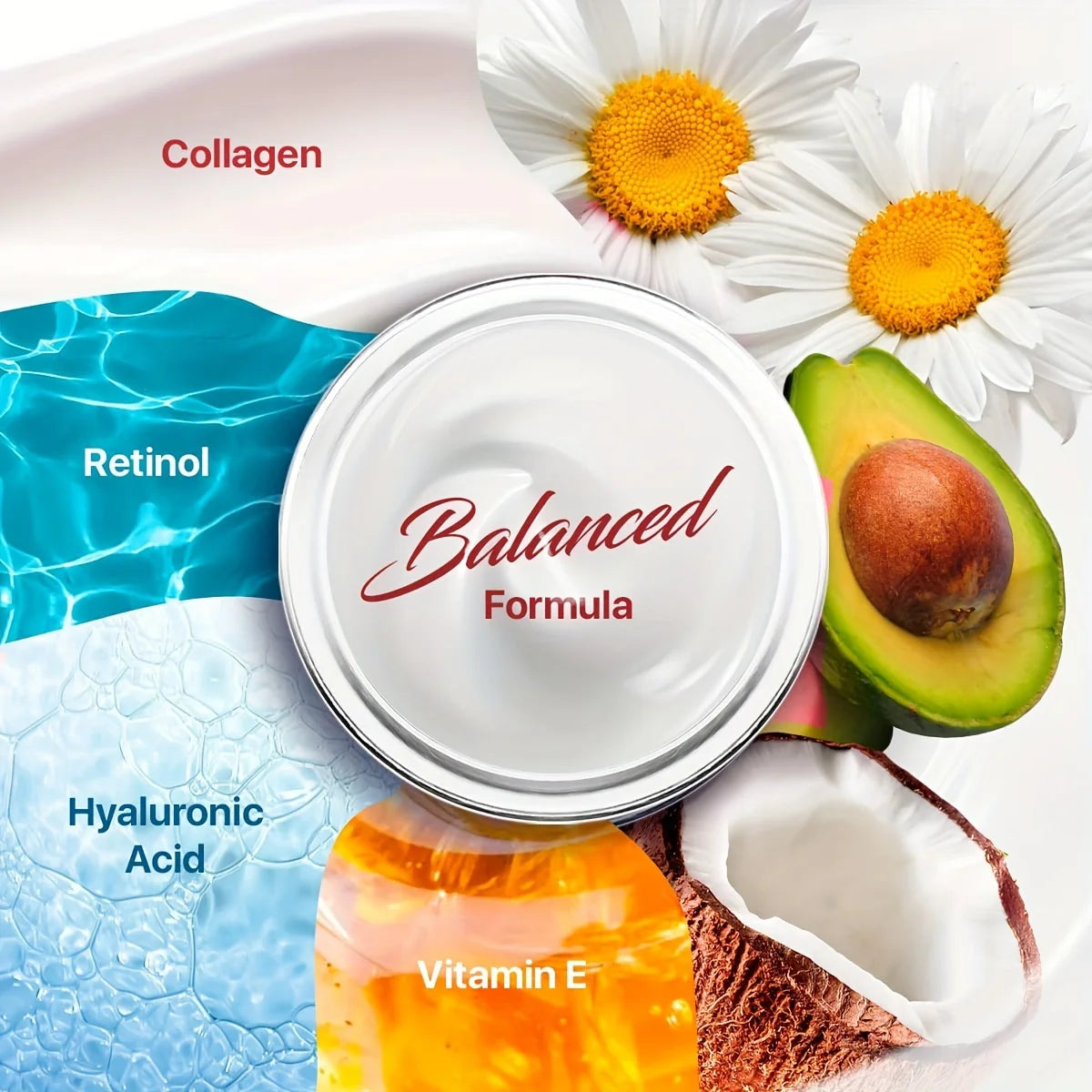 Collagen Face Cream with Retinol and Hyaluronic Acid – Anti-Aging Day & Night Moisturizer