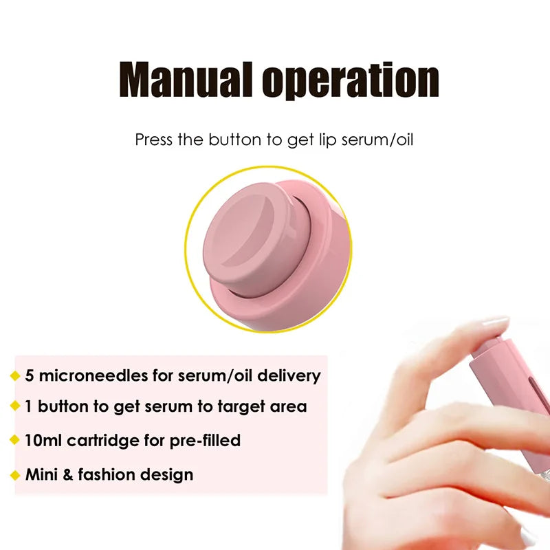 Derma Roller Titanium: Cuidado labial específico, estimulación y aplicador de sérum