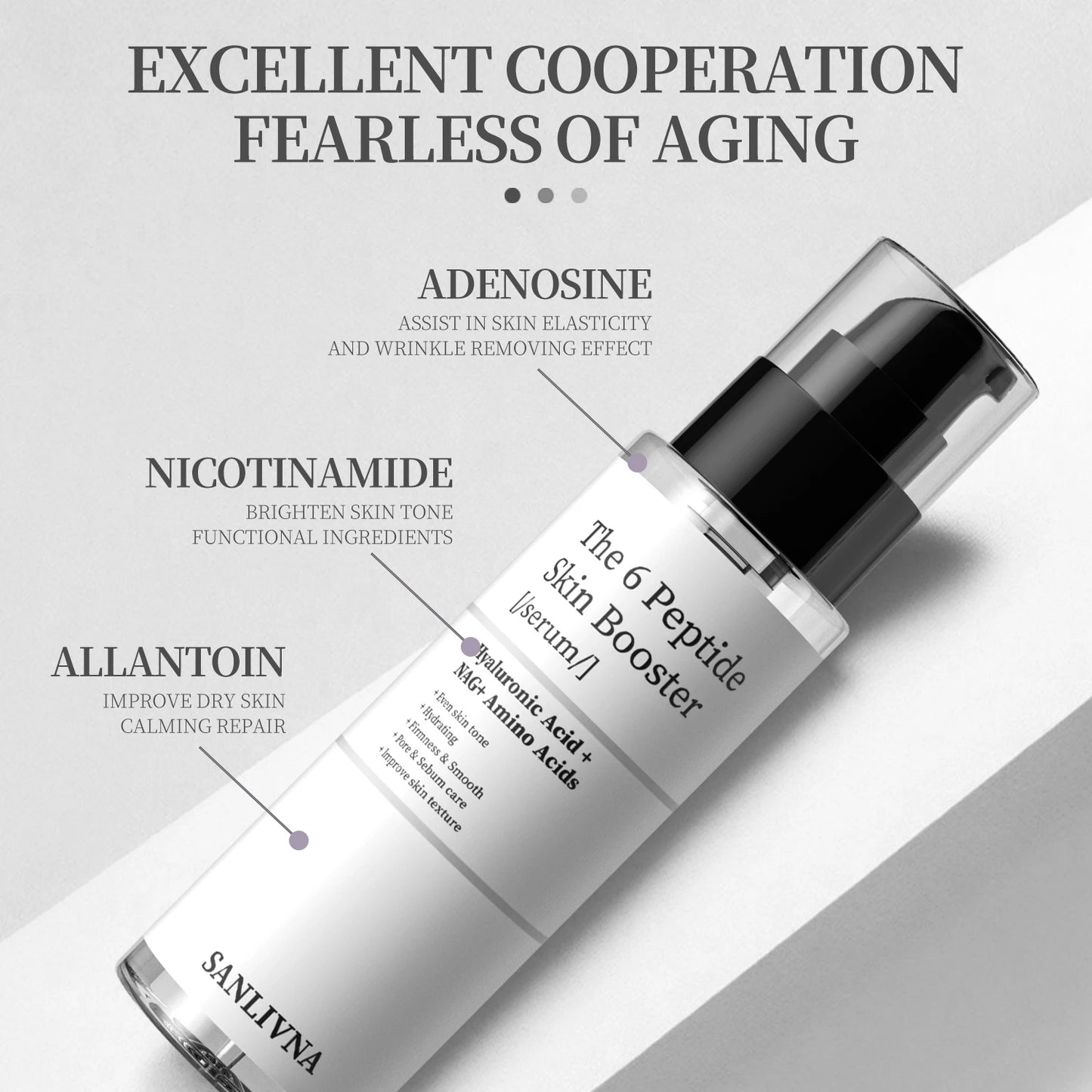 The 6 Peptide Skin Booster Serum | Anti-Wrinkle, Radiance and Hydration Serum
