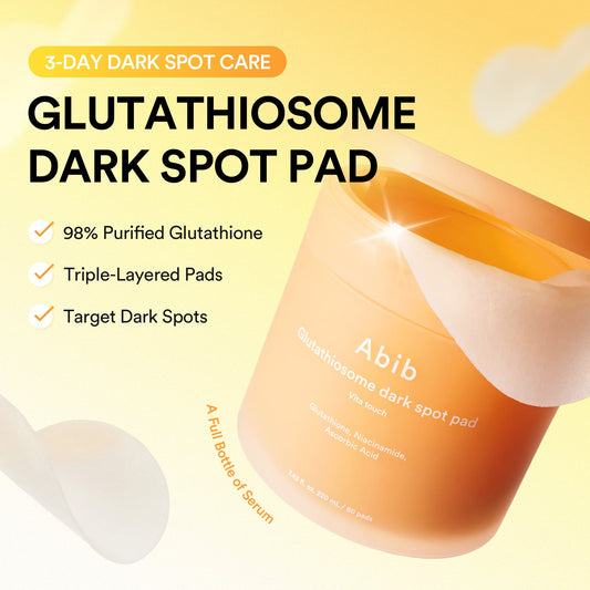 Abib Glutathiosome Dark Spot Pad Vita Touch – Pads visage éclat 250 ml (70 pads)