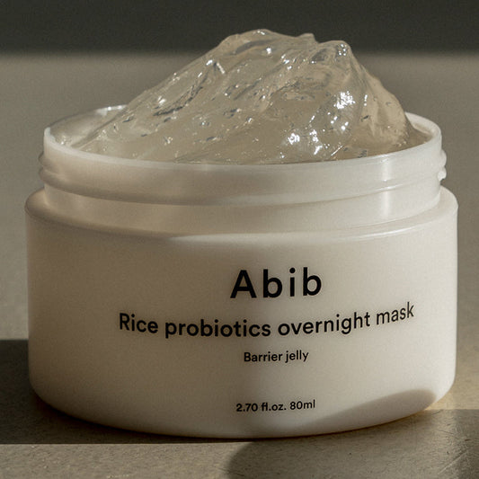 Abib Rice Probiotics Overnight Mask Barrier Jelly – Masque de nuit au riz et ferments 80 ml
