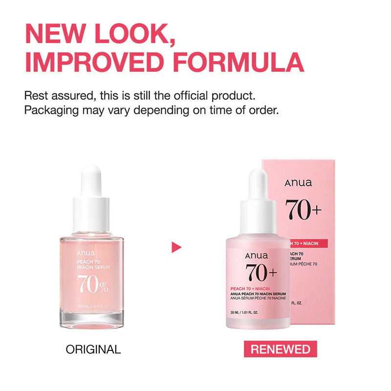 Anua Peach 70% Niacin Serum – Sérum Éclat Peau de Pêche