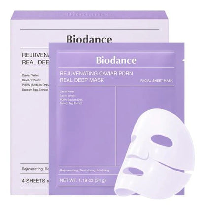 BIODANCE Rejuvenating Caviar PDRN Real Deep Mask – Masques Premium x4