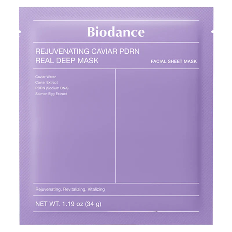 BIODANCE Rejuvenating Caviar PDRN Real Deep Mask – Masques Premium x4