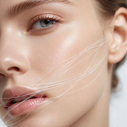 Hilos de colágeno de seda para el rostro: lifting facial natural coreano