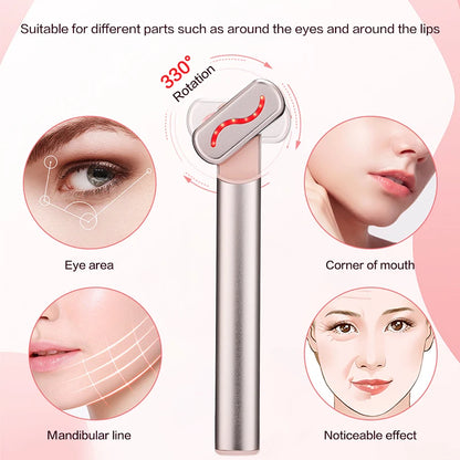 Skincare Wand EMS – Appareil Lifting Visage & Cou par Microcourants & Lumière Rouge