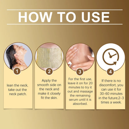 Parche de colágeno para el cuello con oro de 24 quilates | Parches reafirmantes de oro y retinol para el cuello