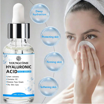 Sérum facial coreano de ácido hialurónico: esencia hidratante profunda para una piel suave y luminosa | Cuidado facial antiedad y reparador