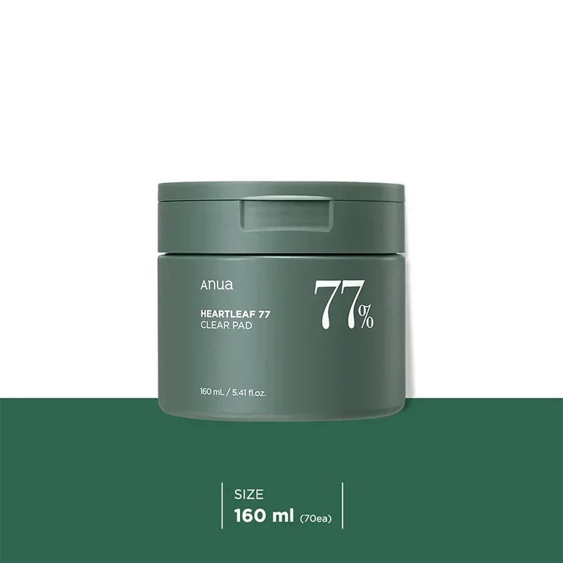 Heartleaf 77% Clear Pad– Disques de Toner Hydratants et Exfoliants