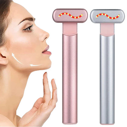 Skincare Wand EMS: Dispositivo de lifting facial y de cuello con microcorrientes y luz roja