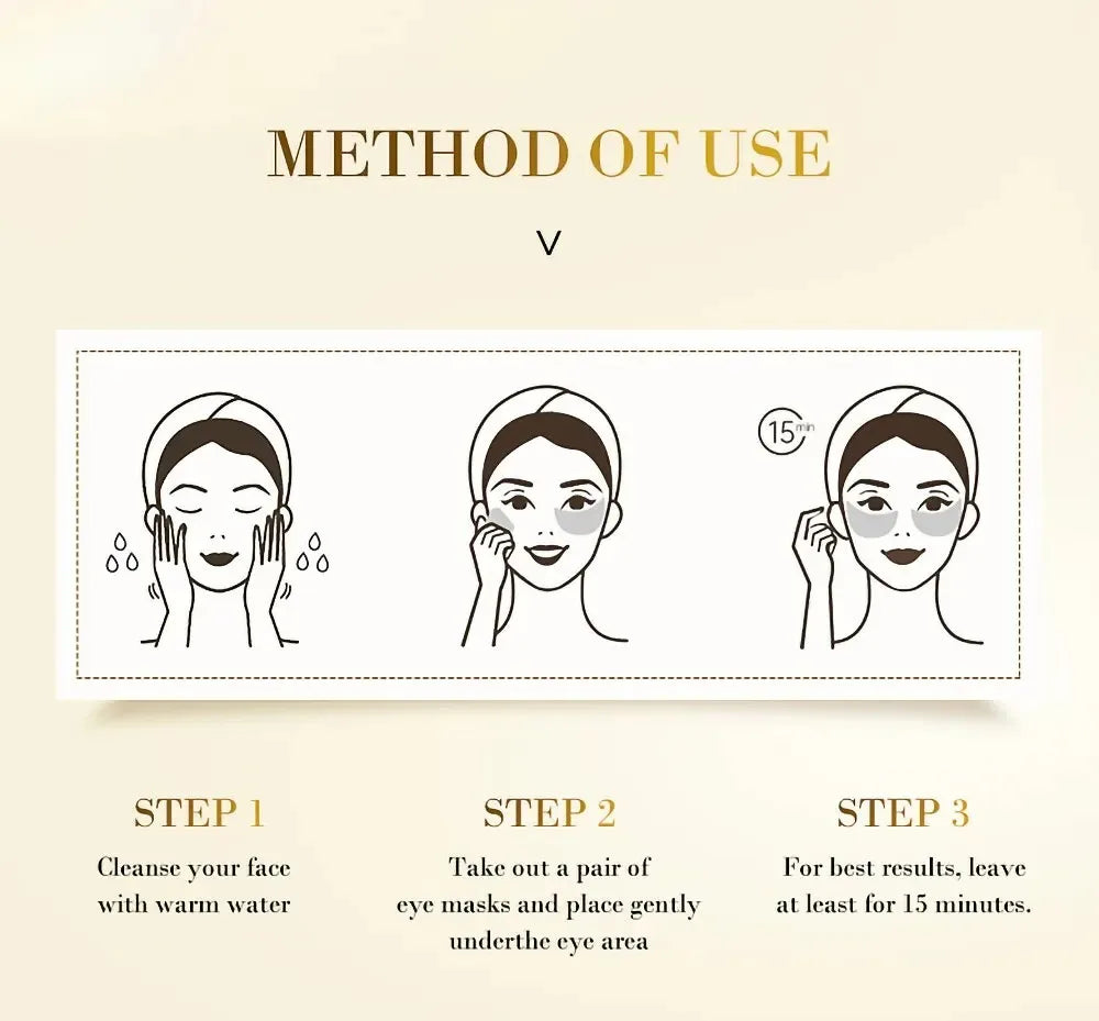Masque Yeux Or Collagène – Hydratation & Anti-Fatigue