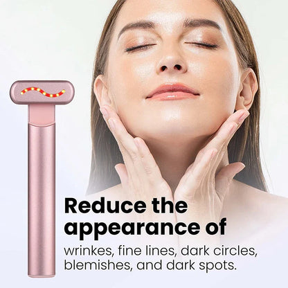 Skincare Wand EMS: Dispositivo de lifting facial y de cuello con microcorrientes y luz roja