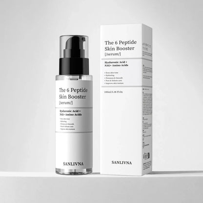 Sérum potenciador de la piel con 6 péptidos | Sérum antiarrugas, iluminador e hidratante