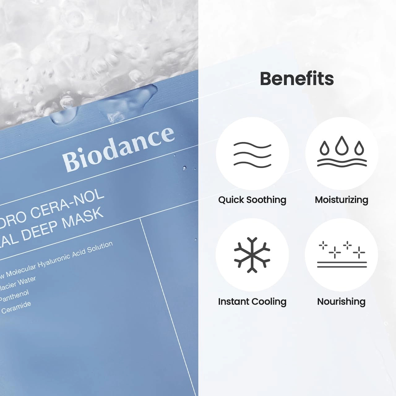 BIODANCE Hydro Cera-Nol Real Deep Mask – Masque Apaisant et Renforçant