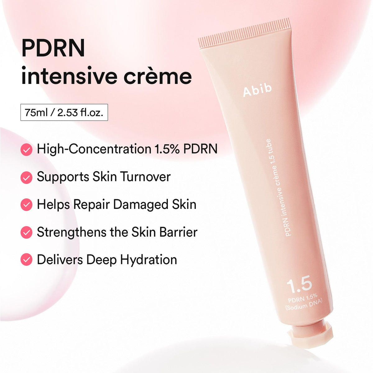 Abib PDRN Intensive Crème 1.5 Tube – Crème hydratante PDRN 75 ml