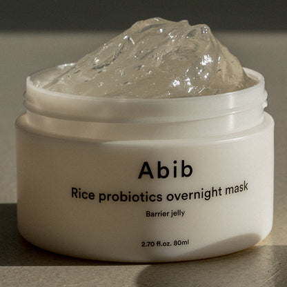Abib Rice Probiotics Overnight Mask Barrier Jelly – Mascarilla de noche con arroz y fermentos 80 ml