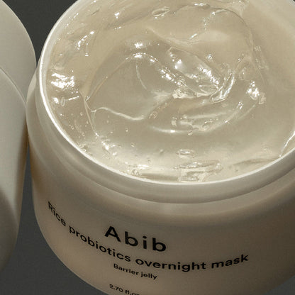 Abib Rice Probiotics Overnight Mask Barrier Jelly – Mascarilla de noche con arroz y fermentos 80 ml