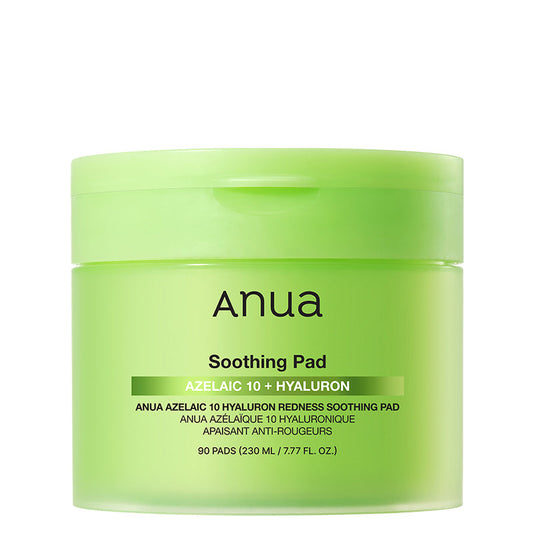 Anua Azelaic 10 Hyaluron Redness Soothing Pad – Pads visage acide azélaïque et hyaluronique 230 ml / 90 pads