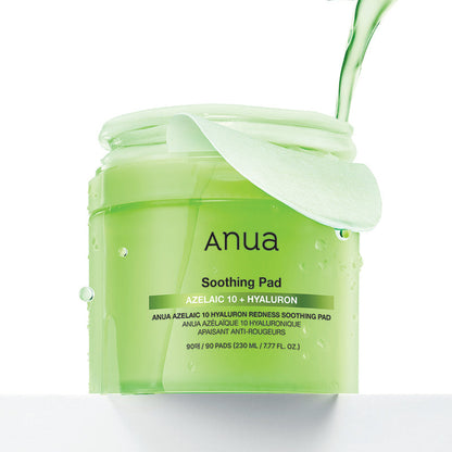 Anua Azelaic 10 Hyaluron Redness Soothing Pad – Azelaic and hyaluronic acid facial pads 230 ml / 90 pads