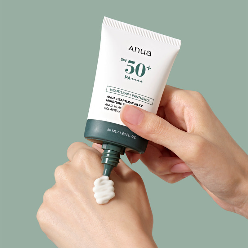 ANUA Heartleaf Silky Moisture Sun Cream – Crème solaire au heartleaf 50ml