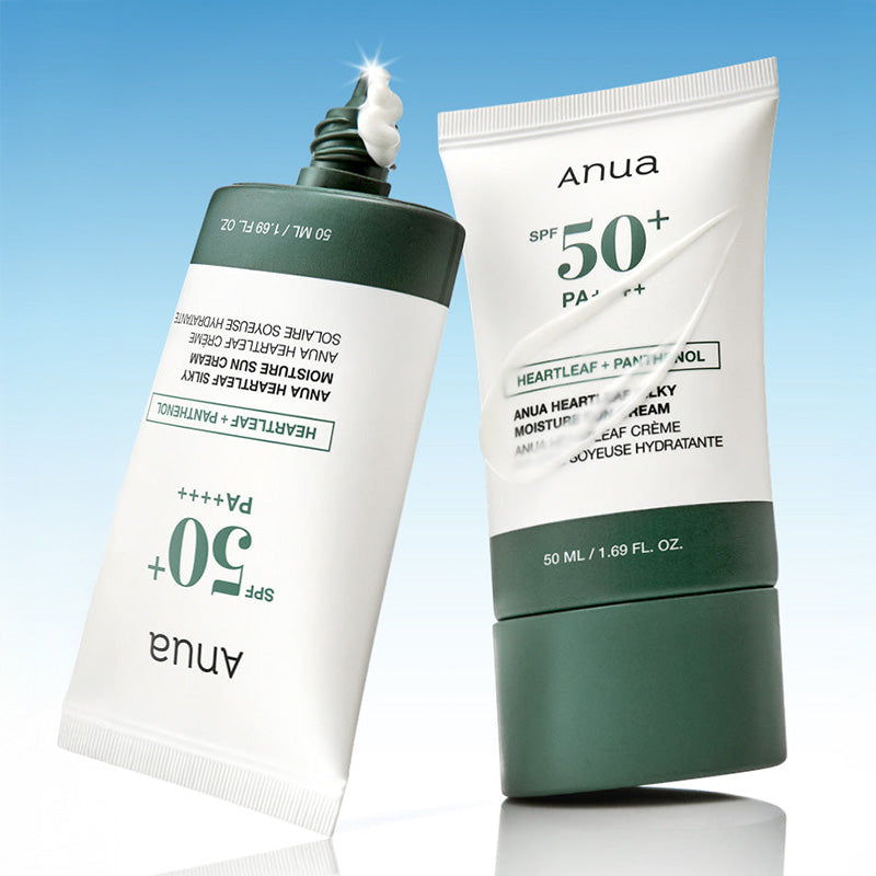 ANUA Heartleaf Silky Moisture Sun Cream – Crème solaire au heartleaf 50ml