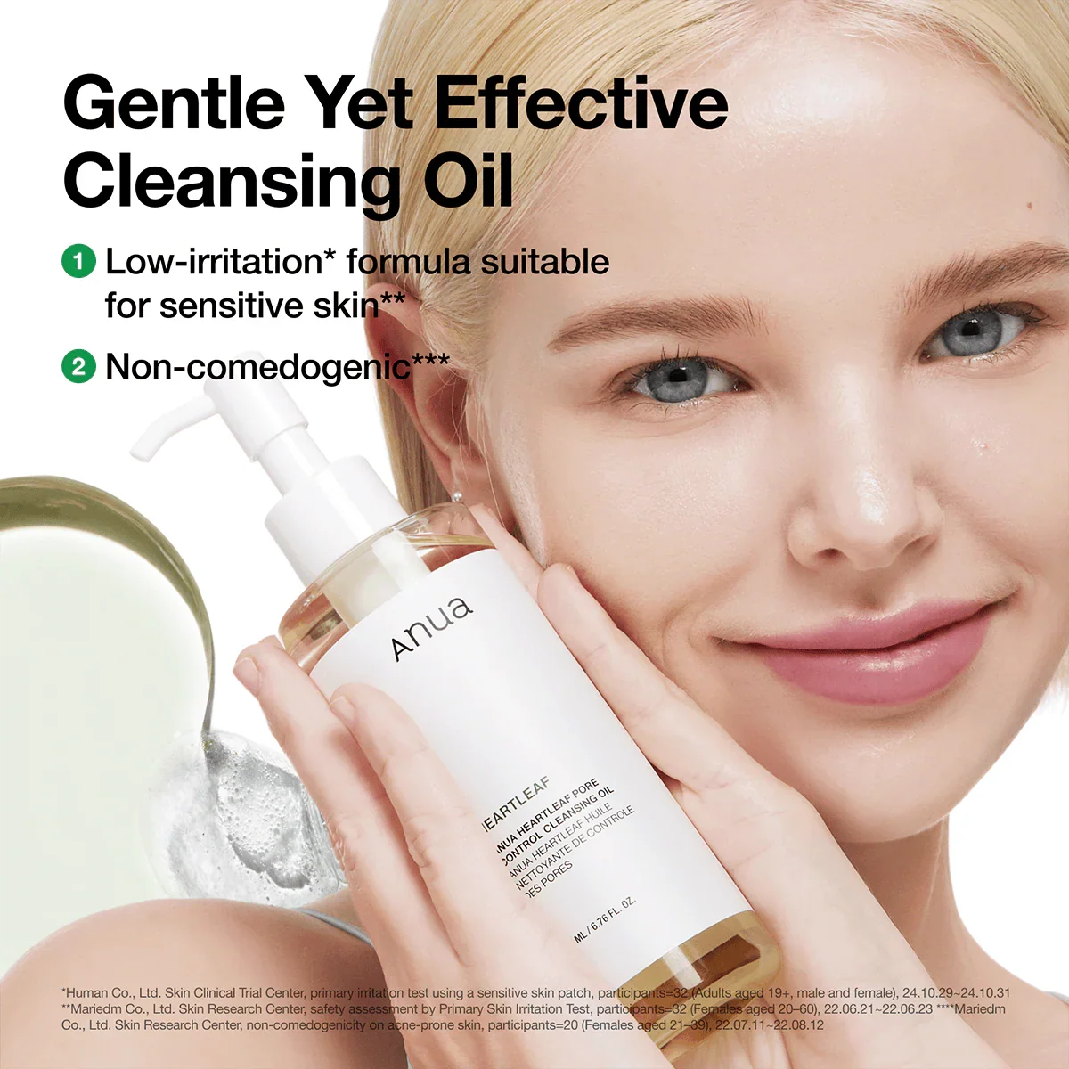 Aceite limpiador para el control de poros Heartleaf 