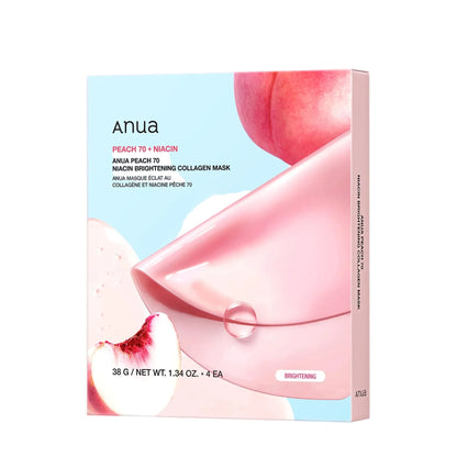 Anua Peach 70 Niacin Brightening Collagen Mask – Brightening Masks x4