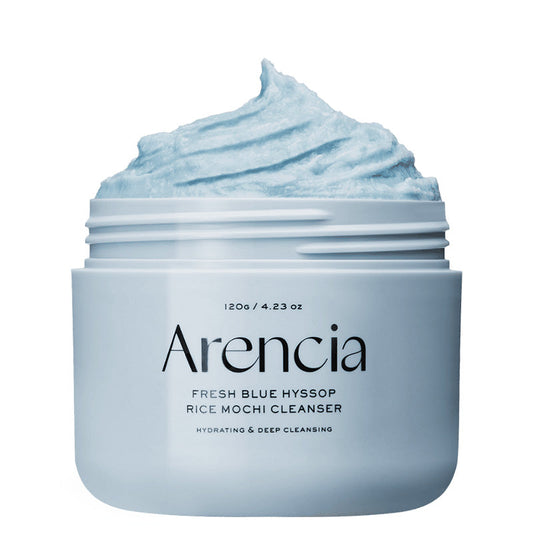 Arencia Fresh Blue Hyssop Rice Mochi Cleanser – Nettoyant mochi riz et hysope 120 g