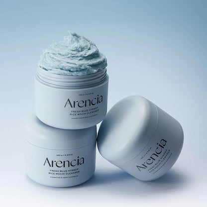 Arencia Fresh Blue Hyssop Rice Mochi Cleanser – Rice and hyssop mochi cleanser 120 g