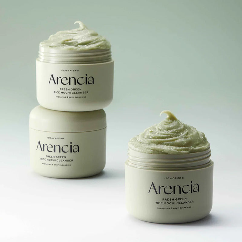 Arencia Fresh Green Rice Mochi Cleanser – Nettoyant mochi riz et thé vert 120 g