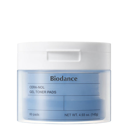 BIODANCE Cera-nol Gel Toner Pads – Pads hydratants Cera-nol aux céramides 140g / 60 Pads