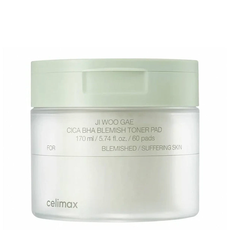 Celimax Jiwoogae Cica BHA Blemish Toner Pad – Pads exfoliants Cica BHA PHA LHA 170 ml / 60 pads