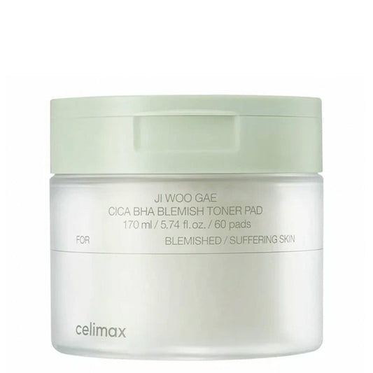 Celimax Jiwoogae Cica BHA Blemish Toner Pad – Pads exfoliants Cica BHA PHA LHA 170 ml / 60 pads