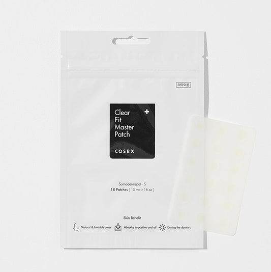 COSRX Clear Fit Master Patch – Patches boutons Clear Fit 18 patches (10 mm diameter)