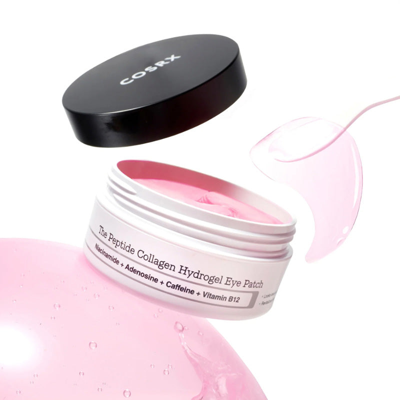 COSRX The Peptide Collagen Hydrogel Eye Patch – Patches yeux peptides et collagène 85 g (60 patches / 30 paires)