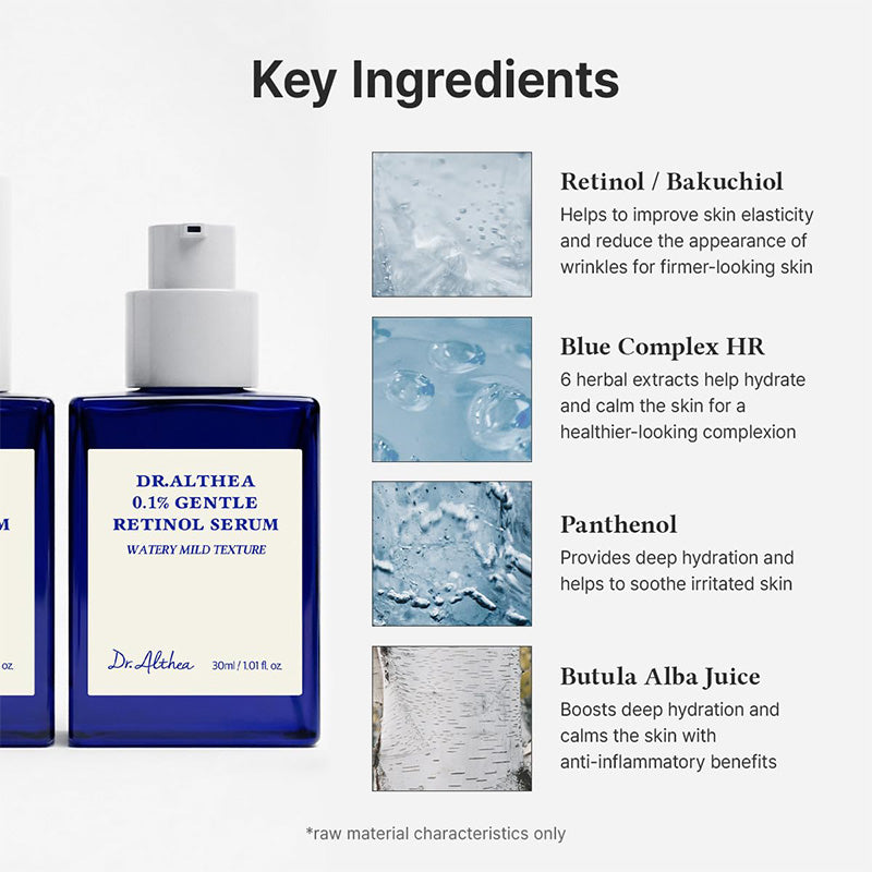 Dr. Althea 0.1% Gentle Retinol Serum – Sérum visage au rétinol 30 ml
