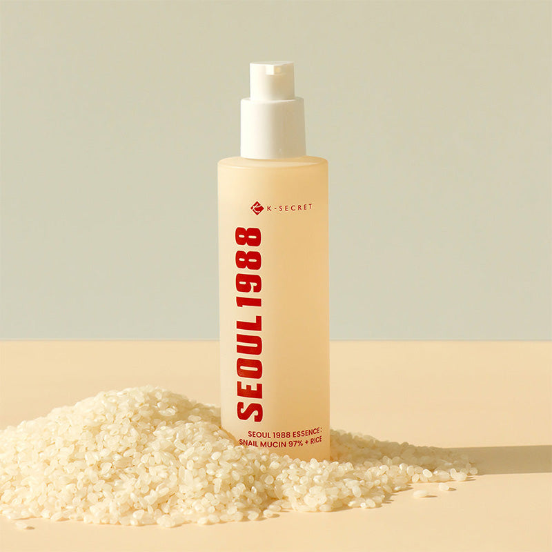 KSECRET SEOUL 1988 Essence : Snail Mucin 97% + Rice – Essence hydratante mucine et riz 100 ml