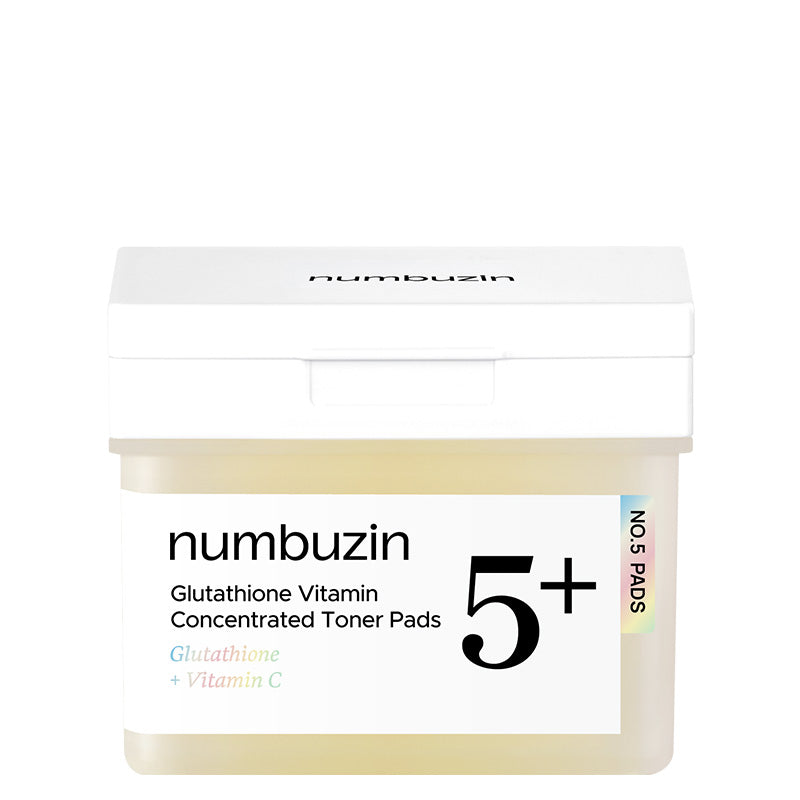 Numbuzin No.5+ Glutathione Vitamin-Niacinamide Concentrated Pad – Pads éclat niacinamide et glutathion 180 ml (70 pads)