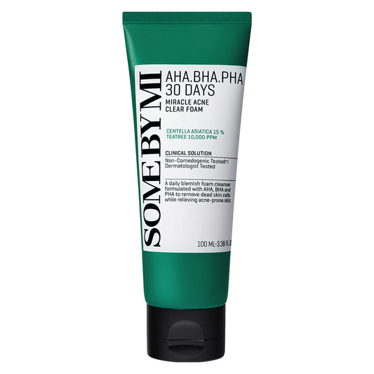 Some By Mi AHA BHA PHA 30 Days Miracle Acne Clear Foam – Espuma limpiadora facial AHA BHA PHA 100 ml