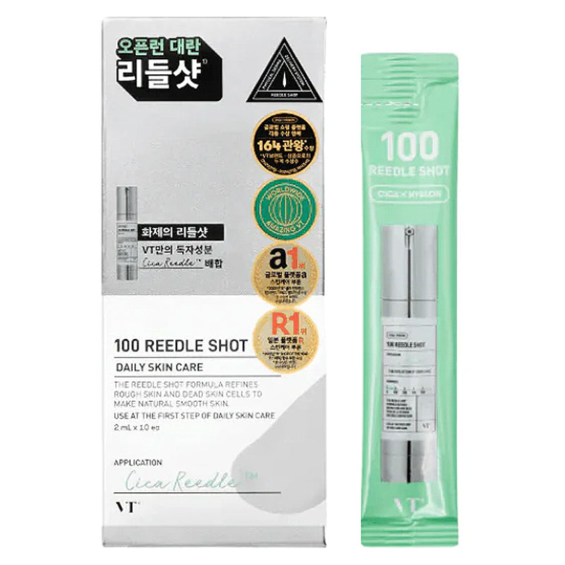 VT Cosmetics Reedle Shot 100 Stick Pouch – Facial treatment sachets 10 × 2 ml